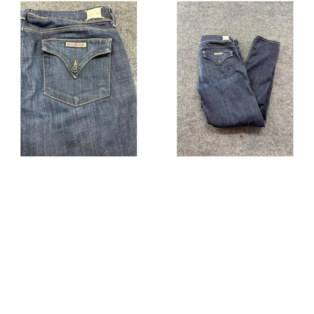 Hudson Collin Skinny Jeans Womens 29 Blue Dark Wash Flap Pocket Denim Stretch